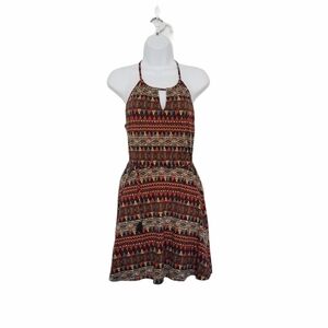 Forever21 Southwest Print Halter Neck Skater Dress